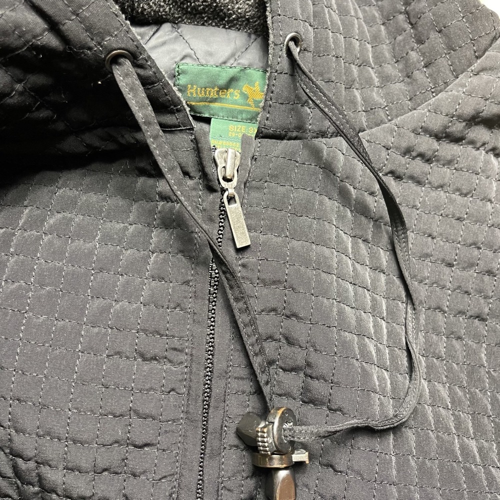 Hunters Jacket Womens 3X Black Hood Quilted Coat Zip Pockets Lightweight Comfort - Picture 5 of 6